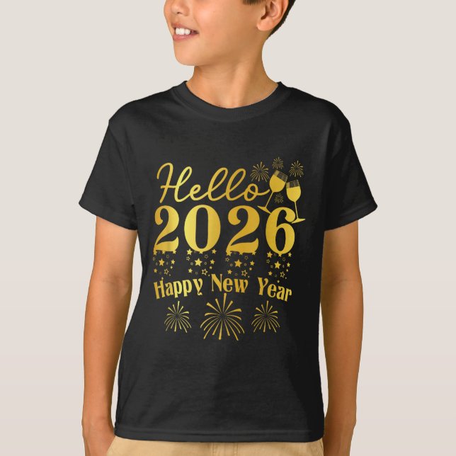 Happy New Year 2026 New Year Party Family Friends  T Shirt (Framsida)