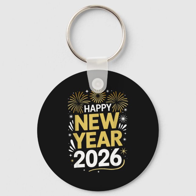 Happy New Year 2026 - New Year's Eve 2026  Nyckelring (Framsida)