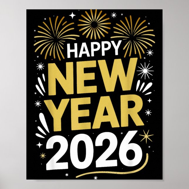 Happy New Year 2026 - New Year's Eve 2026  Poster (Framsidan)
