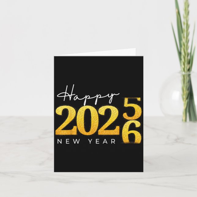 Happy New Year 2026 New Year's Eve Countdown Party Kort (Framsida)