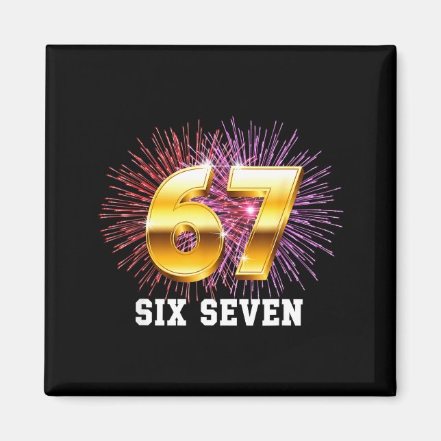 Happy New Year 2026 New Year's Eve Party 67 Six Se Magnet (Framsidan)