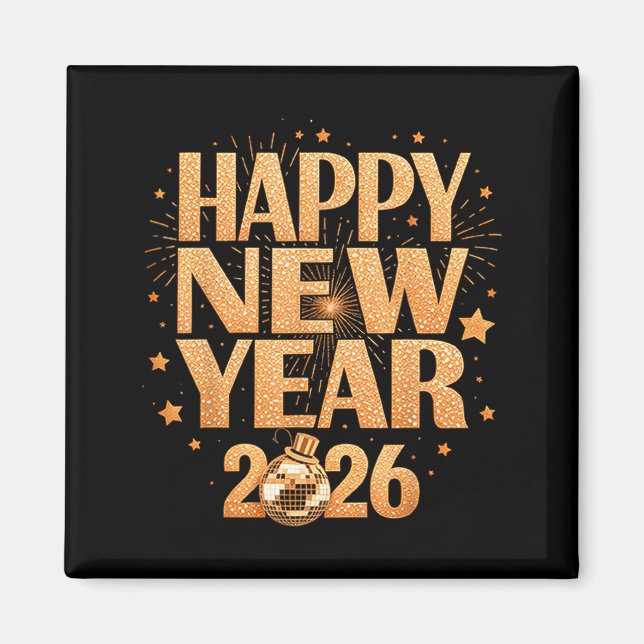 Happy New Year 2026 New Years Eve Party Countdown  Magnet (Framsidan)