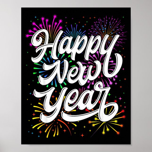 Happy New Year 2026 New Year's Eve Party Countdown Poster (Framsidan)