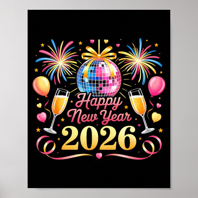 Happy New Year 2026 New Years Eve Party Countdown  Poster (Framsidan)