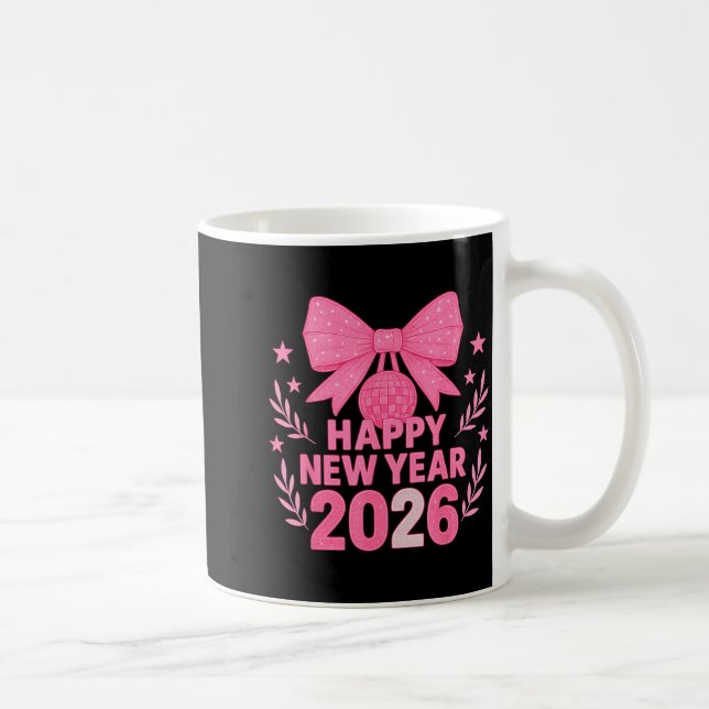 Happy New Year 2026 Nk Bow Coquette Family  Kaffemugg (Höger)