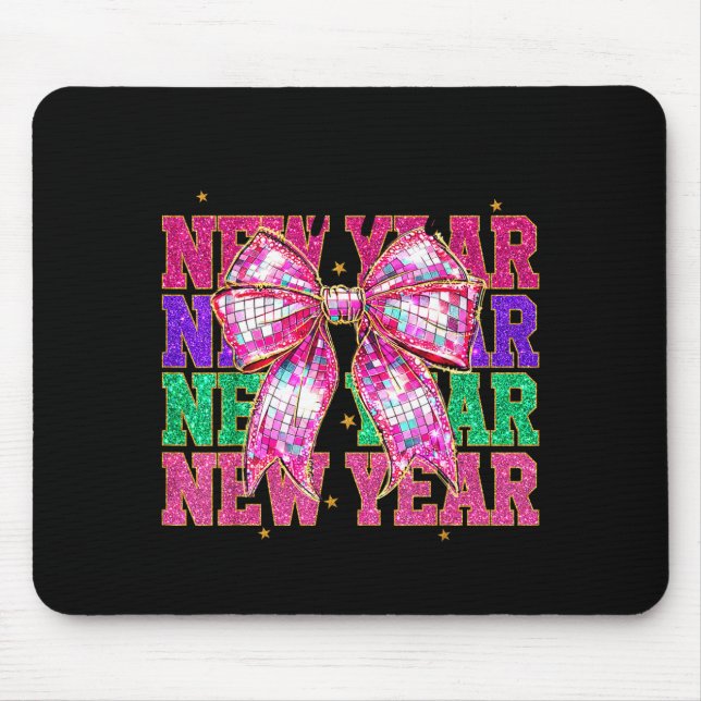 Happy New Year 2026 Nk Coquette Bow Disco Ball Cou Musmatta (Framsidan)