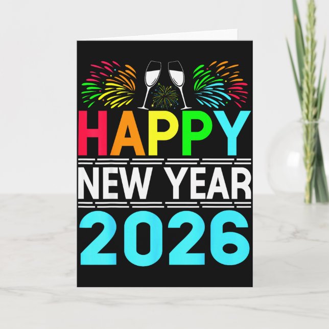 Happy New Year 2026 Nye Party - Funny New Years Ev Kort (Framsida)