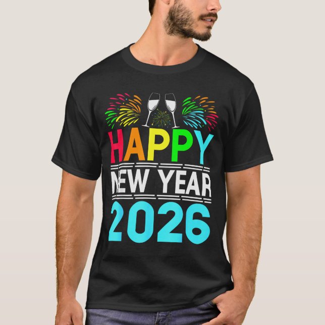 Happy New Year 2026 Nye Party - Funny New Years Ev T Shirt (Framsida)