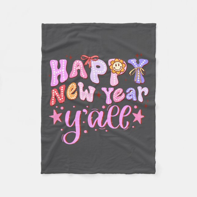 Happy New Year 2026 Party Countdown New Years Y'al Fleecefilt (Framsidan)