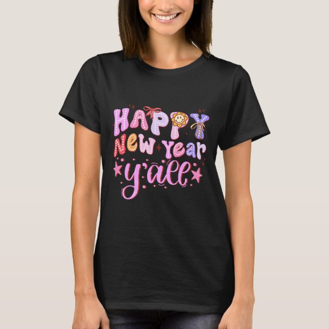 Happy New Year 2026 Party Countdown New Years Y'al T Shirt (Framsida)