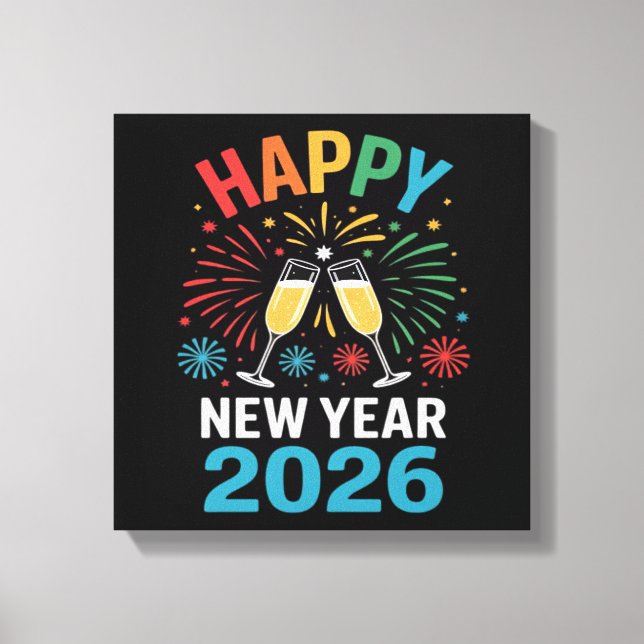 Happy New Year 2026 Party Funny New Years Eve 2026 Canvastryck (Framsida)