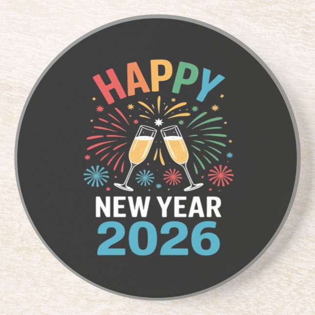 Happy New Year 2026 Party Funny New Years Eve 2026 Underlägg (Framsidan)
