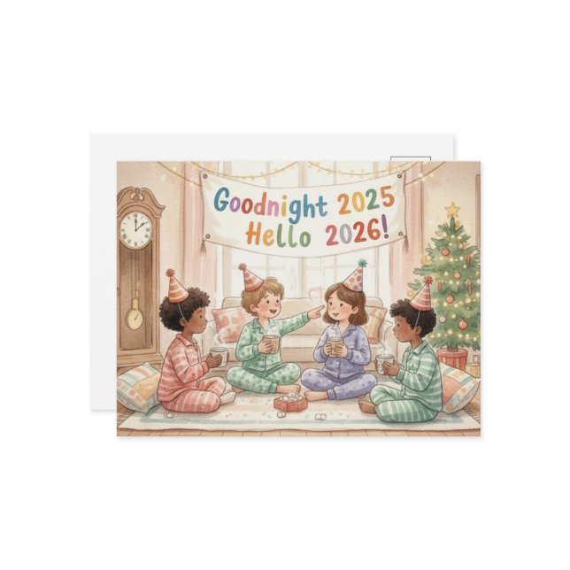 HAPPY NEW YEAR 2026 Postcard Vykort (Fram/Back In Situ)