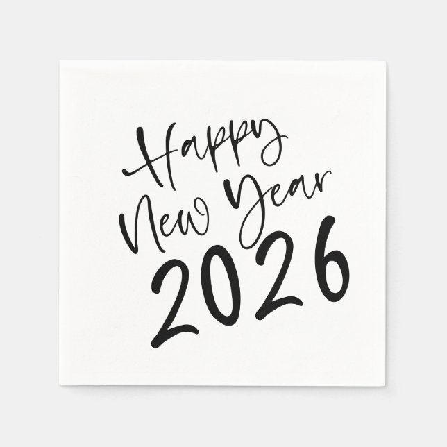 Happy New Year 2026 Script  Pappersservett (Framsidan)