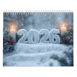 happy new year 2026 snowy calm  kalender