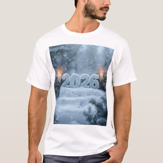happy new year 2026 snowy calm t-shirt (Framsida)