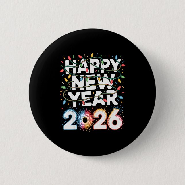 Happy New Year 2026 Sparkle Shirt For Women  Knapp (Framsida)