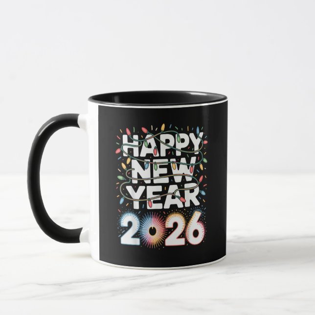 Happy New Year 2026 Sparkle Shirt for Women Mugg (Vänster)