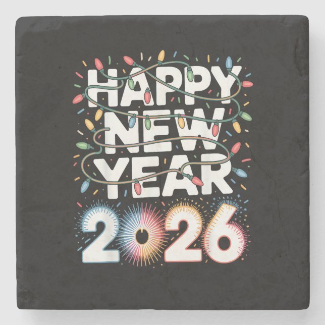 Happy New Year 2026 Sparkle Shirt for Women Stenunderlägg (Framsidan)