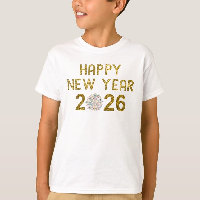 Happy New Year 2026 T Shirt (Framsida)