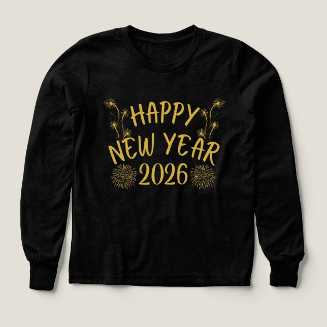 Happy New Year 2026 T Shirt (Design framsida)