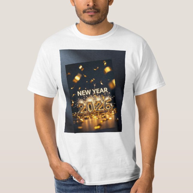 Happy New Year 2026 T-Shirt - Festive Celebration  (Framsida)