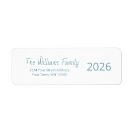 Happy New Year 2026 Trendy Return Address  Returadress Etikett