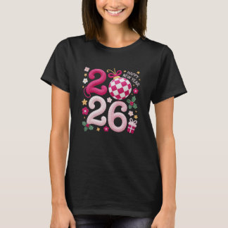 Happy New Year 2026 Typography Colorful T Shirt