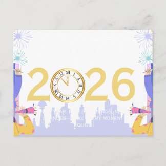 Happy new year 2026 vykort