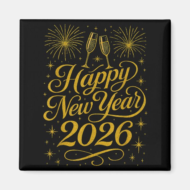 Happy New Year 2026 Womens New Years Eve Party  Magnet (Framsidan)