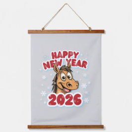 Happy New Year 2026: Year of the Horse Mascot