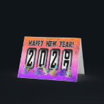 Happy New Year 2027 Odometer  Helgkort<br><div class="desc">* This Odometer New Years Greeting card is available in two size options. * Great for New Years Wishes, also for New Years Party Invitations or New Years 'Thank You' notes. * Add background color of your choice ( inside the card) * Choose font style, color and size of text...</div>