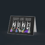 Happy New Year 2027 Odometer  Helgkort<br><div class="desc">* This Odometer New Years Greeting card is available in two size options. * Great for New Years Wishes, also for New Years Party Invitations or New Years 'Thank You' notes. * Add background color of your choice (front and inside the card) * Choose font style, color and size of...</div>