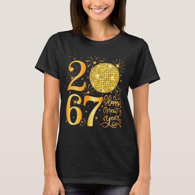 Happy New Year 2067 Funny 67 Six Seven Meme New Ye T Shirt (Framsida)