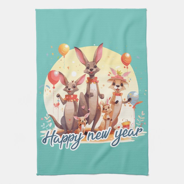 Happy new year at last kökshandduk (Vertikal)