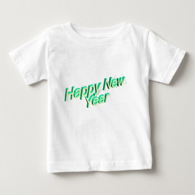 Happy New Year Baby Shirt  T Shirt (Framsida)