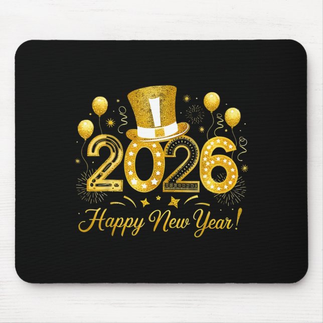 Happy New Year Balloons Party 2026 Together Family Musmatta (Framsidan)