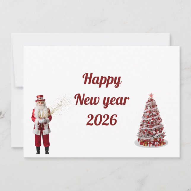 Happy New Year Card 2026 Kort (Framsida)