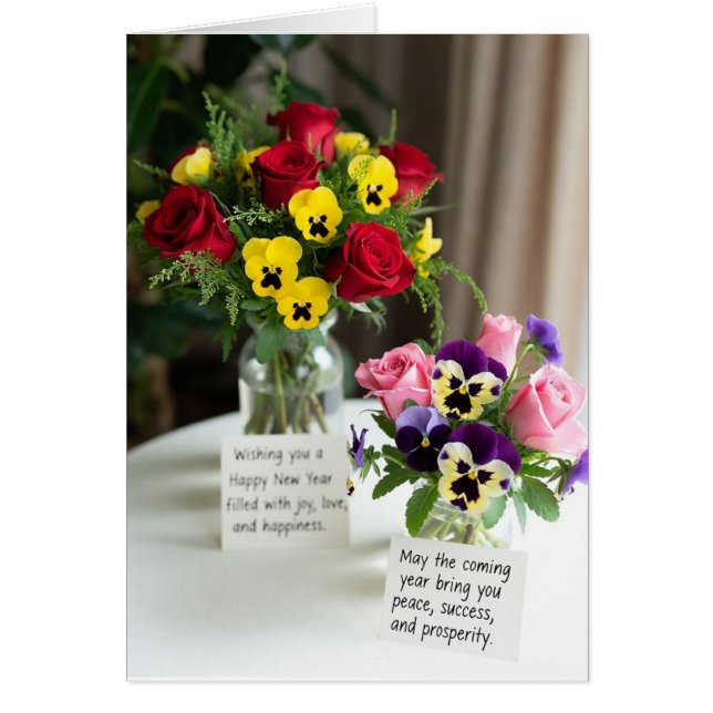 Happy New Year Card Hälsningskort (Framsidan)