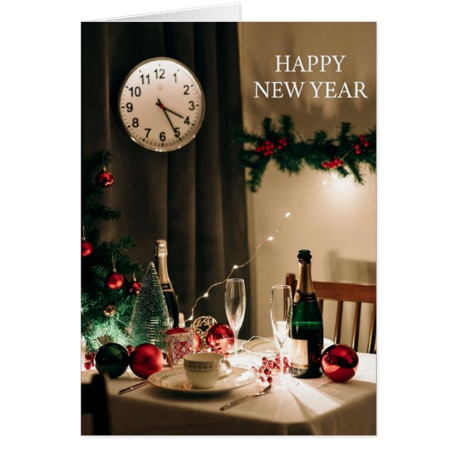 Happy New Year Card Hälsningskort (Framsidan)