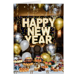 Happy New Year Card Hälsningskort