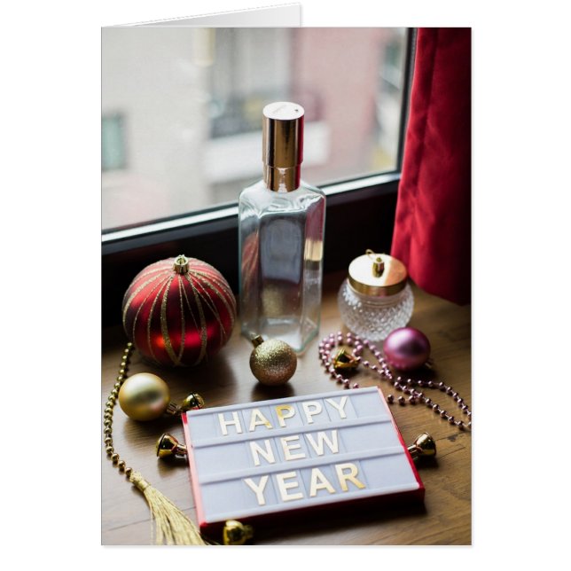 Happy New Year Card Hälsningskort (Framsidan)
