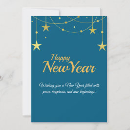 Happy New Year Card | Modern Minimal Design Julkort