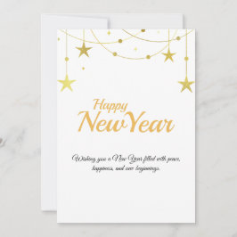 Happy New Year Card | Modern Minimal Design Julkort