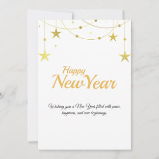 Happy New Year Card | Modern Minimal Design Julkort