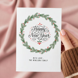 Happy New Year Card – Personalized Name or Family Julkort