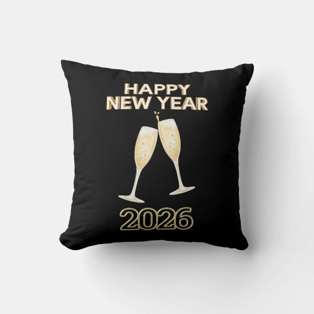 Happy New Year Celebration Design – Festive Party Kudde (Framsida)