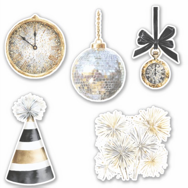 Happy New Year Celebration Klistermärken (Framsida)