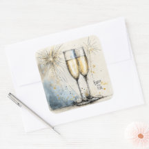 Happy New Year Champagne Toast