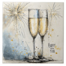 Happy New Year Champagne Toast